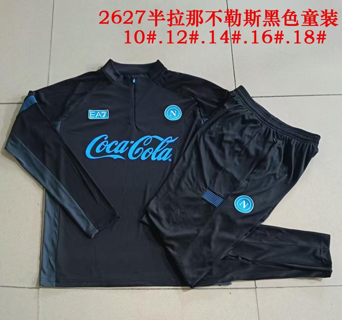 Kids Napoli 26/27 Tracksuit - Black